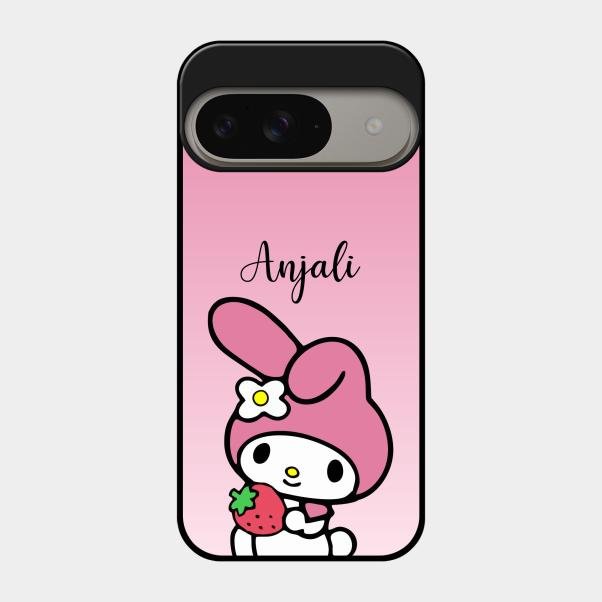 Pink Bunny Glass Case Cover For Google Pixel 9 5G