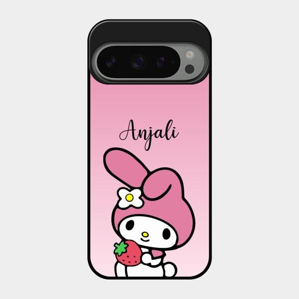 Pink Bunny Glass Case Cover For Google Pixel 9 Pro 5G