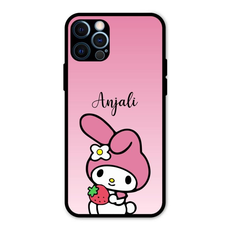 Pink Bunny Glass Case Cover For iPhone 12 Pro