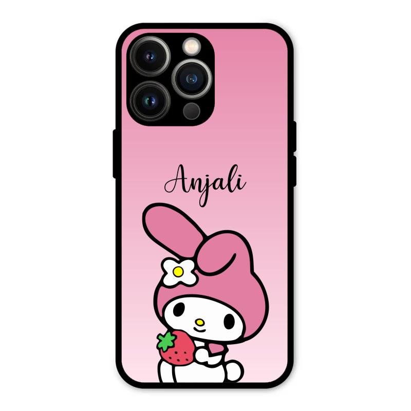 Pink Bunny Glass Case Cover For iPhone 13 Pro Max