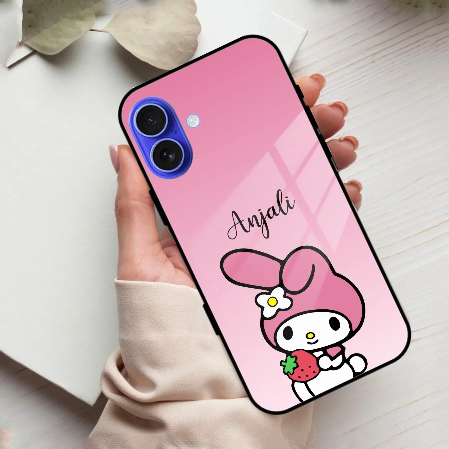 Pink Bunny Glass Case Cover For iPhone - ShopOnCliQ