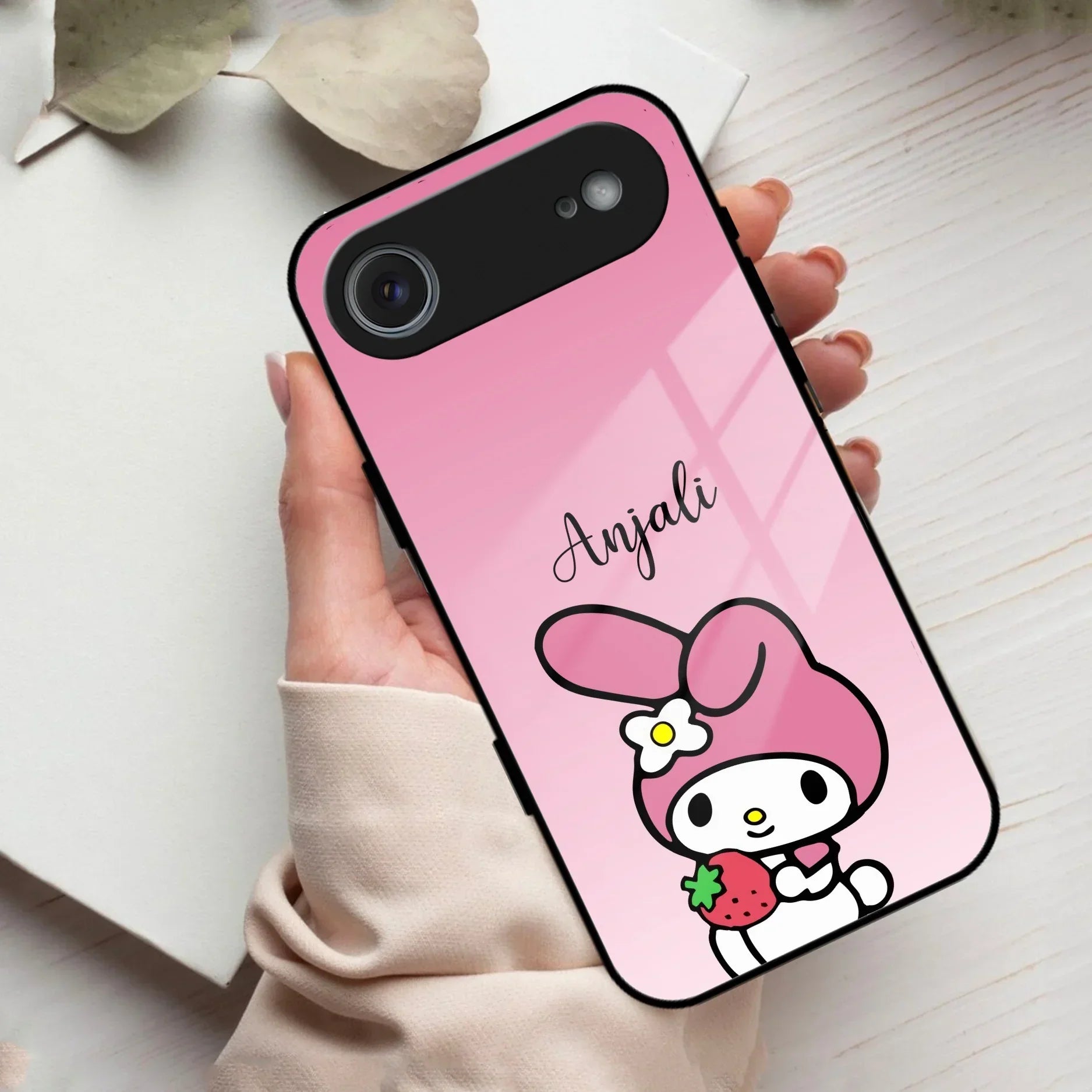Pink Bunny Glass Case Cover For iPhone - ShopOnCliQ