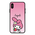 Pink Bunny Glass Case Cover For iPhone XS