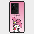 Pink Bunny Glass Case Cover For Iqoo 11 5G