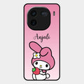 Pink Bunny Glass Case Cover For Iqoo 12 5G