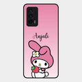 Pink Bunny Glass Case Cover For Iqoo 7 5G