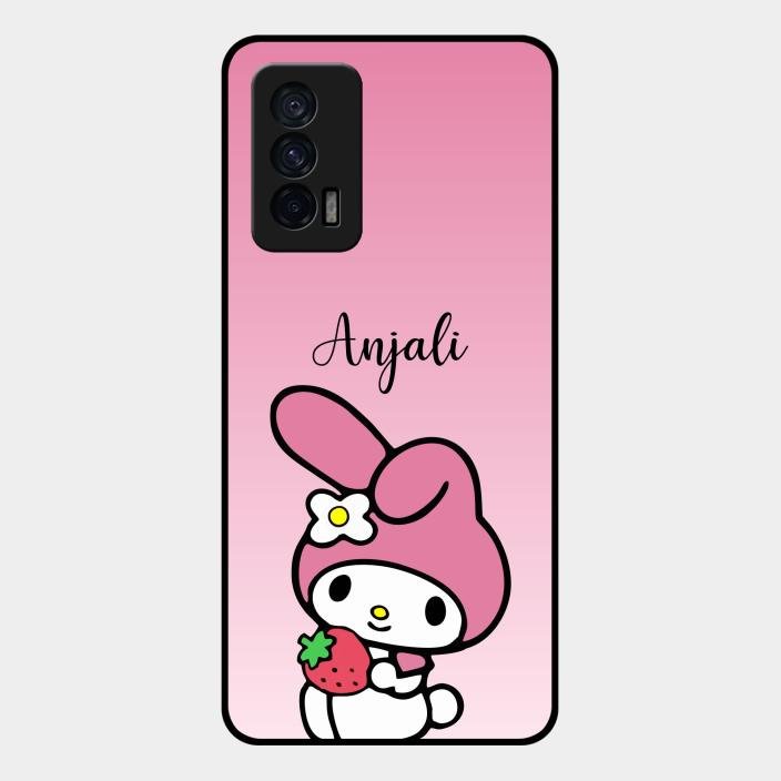 Pink Bunny Glass Case Cover For Iqoo 7 5G