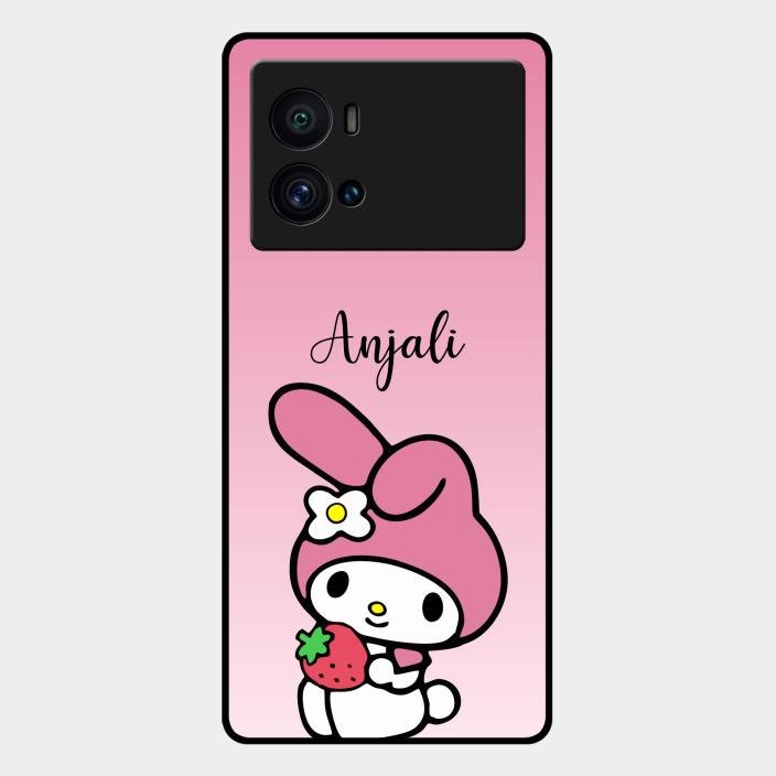 Pink Bunny Glass Case Cover For Iqoo 9 Pro 5G