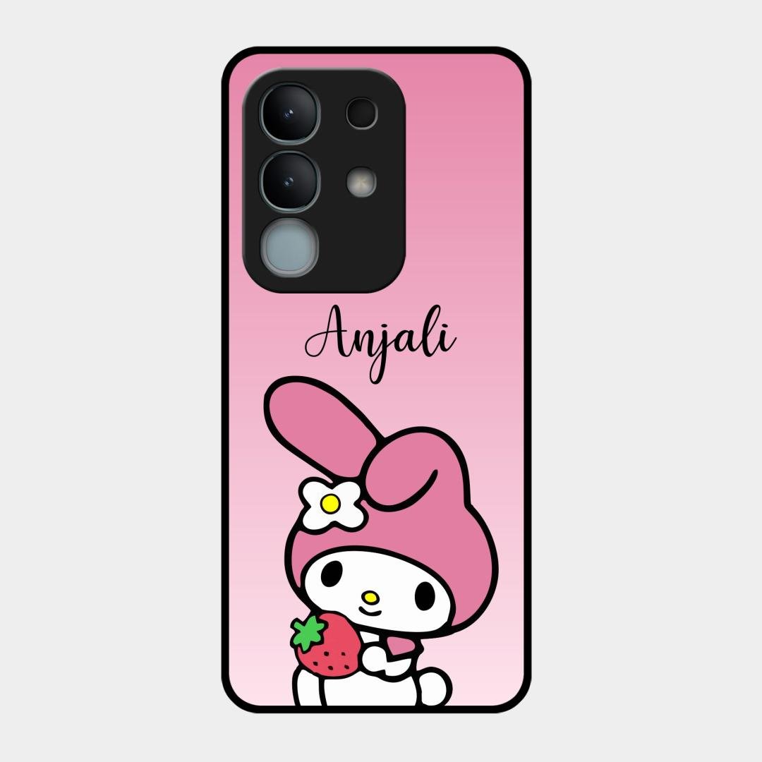 Pink Bunny Glass Case Cover For iQOO Z10x 5G