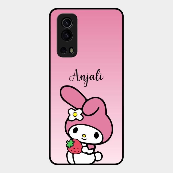 Pink Bunny Glass Case Cover For Iqoo Z3 5G