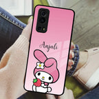 Pink Bunny Glass Case Cover For Vivo - ShopOnCliQ