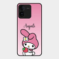 Pink Bunny Glass Case Cover For Iqoo Z9 5G