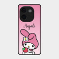 Pink Bunny Glass Case Cover For Iqoo Z9S Pro 5G