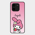Pink Bunny Glass Case Cover For Iqoo Z9X 5G