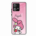 Pink Bunny Glass Case Cover For Motorola Edge 40 5G