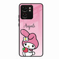 Pink Bunny Glass Case Cover For Motorola Edge 40