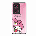 Pink Bunny Glass Case Cover For Motorola Edge 50 Fusion 5G