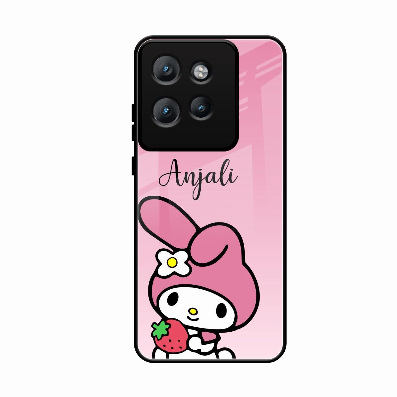 Pink Bunny Glass Case Cover For Motorola Edge 50