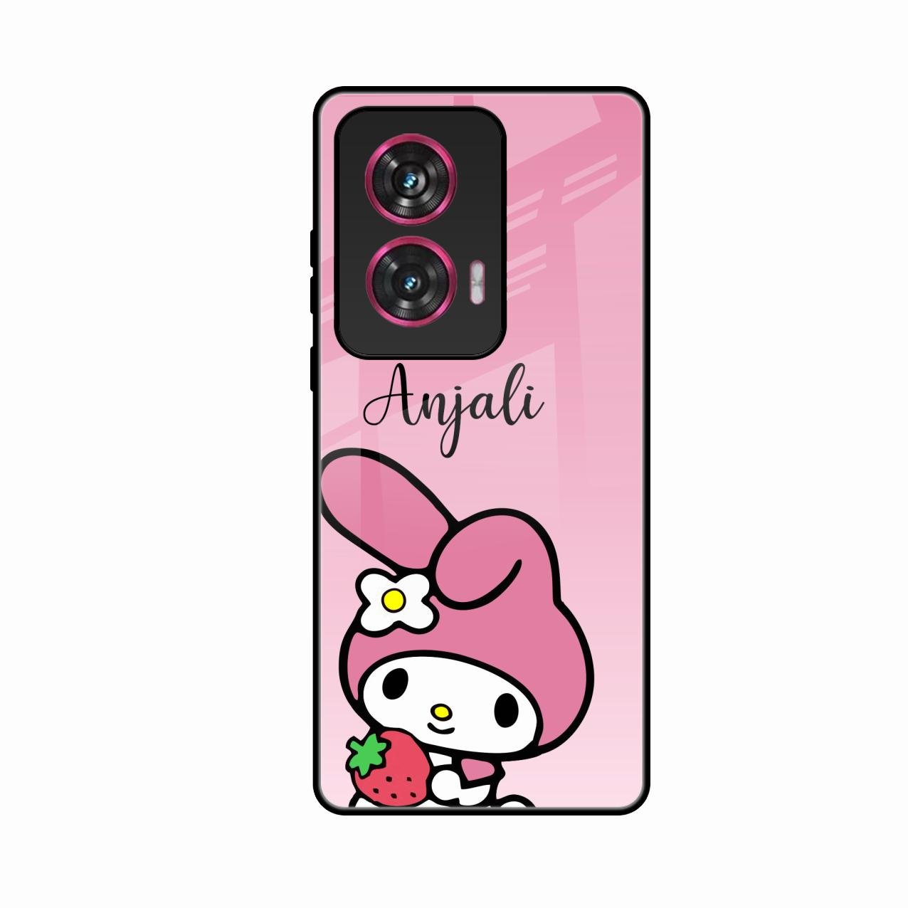 Pink Bunny Glass Case Cover For Motorola G85 5G