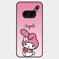 Pink Bunny Glass Case Cover For Nothing Phone 2A Plus