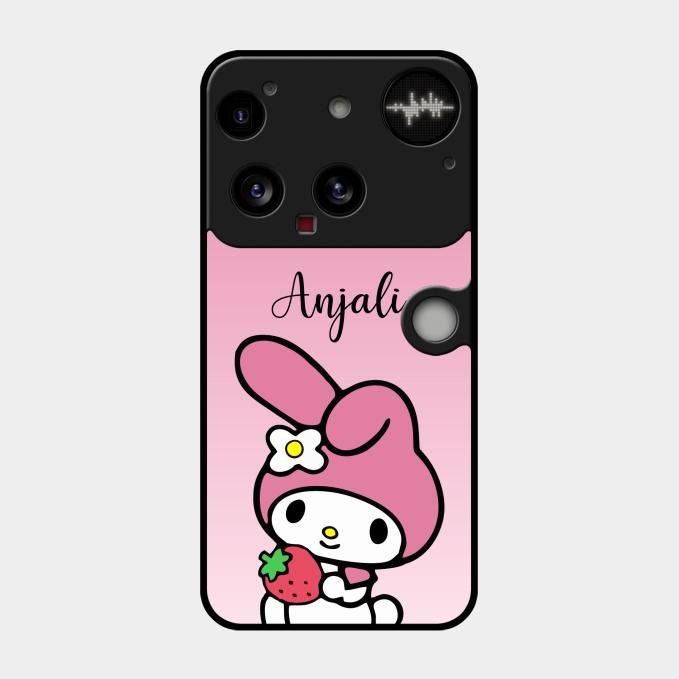 Pink Bunny Glass Case Cover For Nothing Phone 3 5G