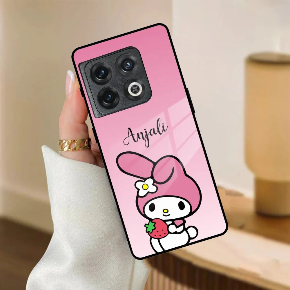 Pink Bunny Glass Case Cover For OnePlus - ShopOnCliQ