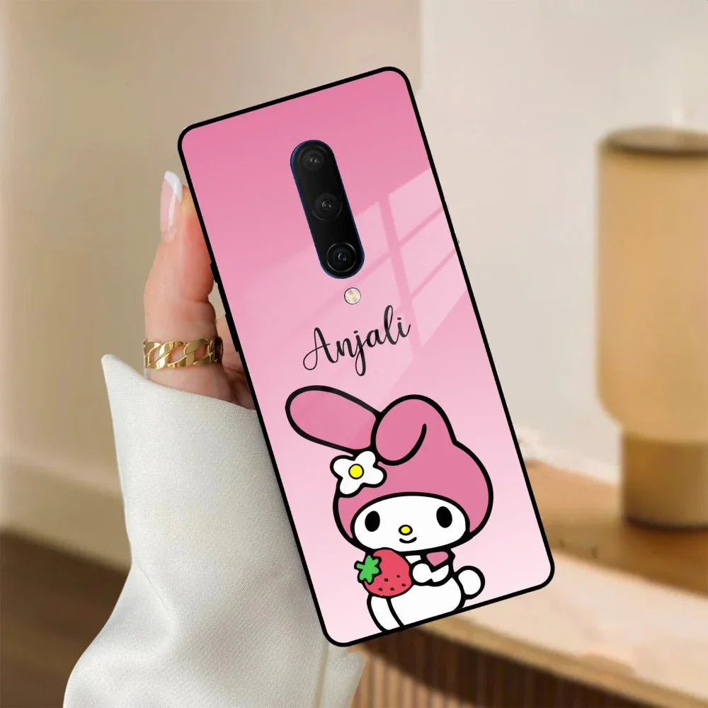Pink Bunny Glass Case Cover For OnePlus - ShopOnCliQ