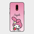 Pink Bunny Glass Case Cover For Oneplus 7