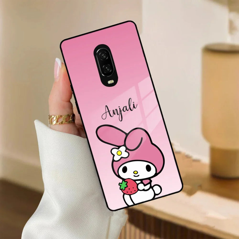 Pink Bunny Glass Case Cover For OnePlus - ShopOnCliQ