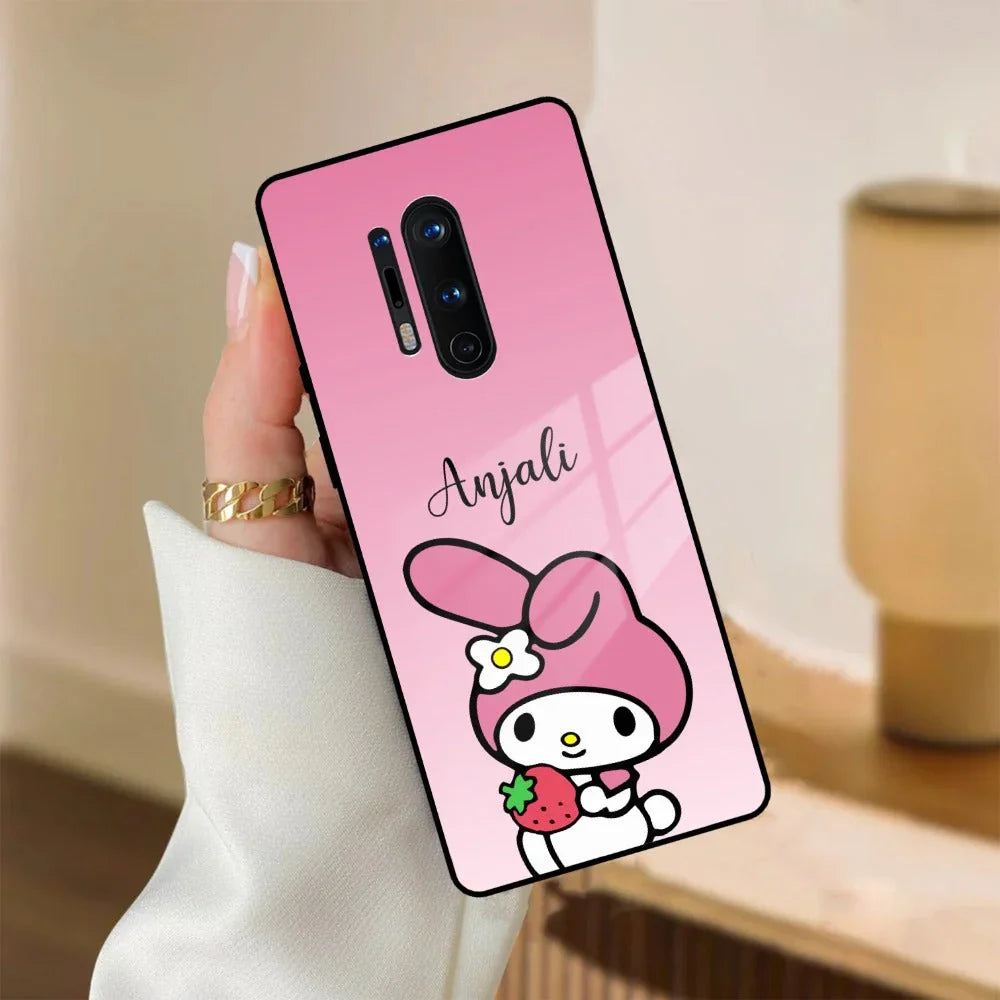 Pink Bunny Glass Case Cover For OnePlus - ShopOnCliQ