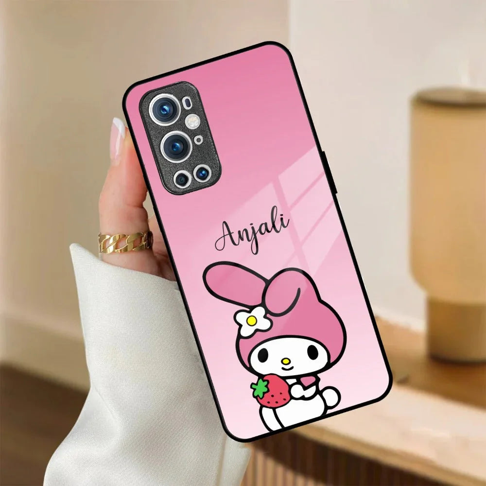 Pink Bunny Glass Case Cover For OnePlus - ShopOnCliQ