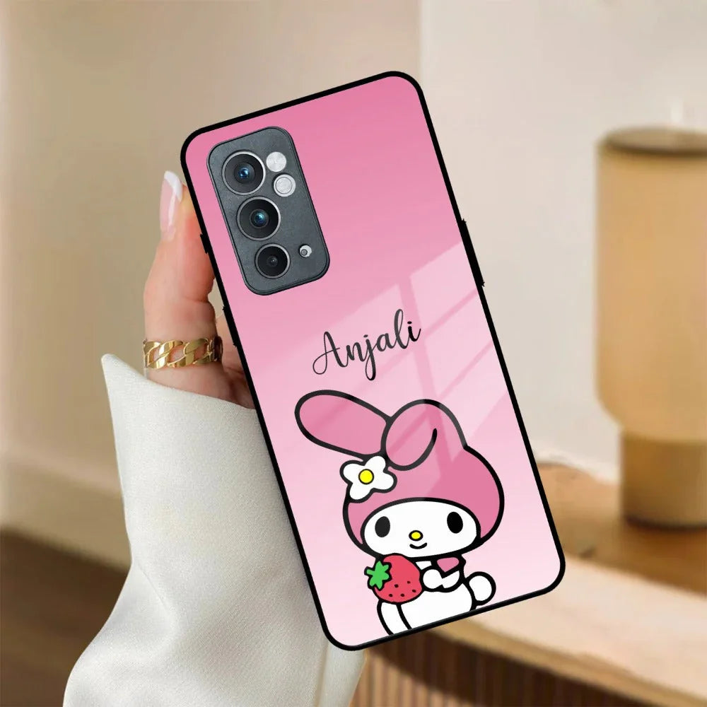 Pink Bunny Glass Case Cover For OnePlus - ShopOnCliQ