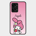 Pink Bunny Glass Case Cover For Oneplus Nord 2T 5G