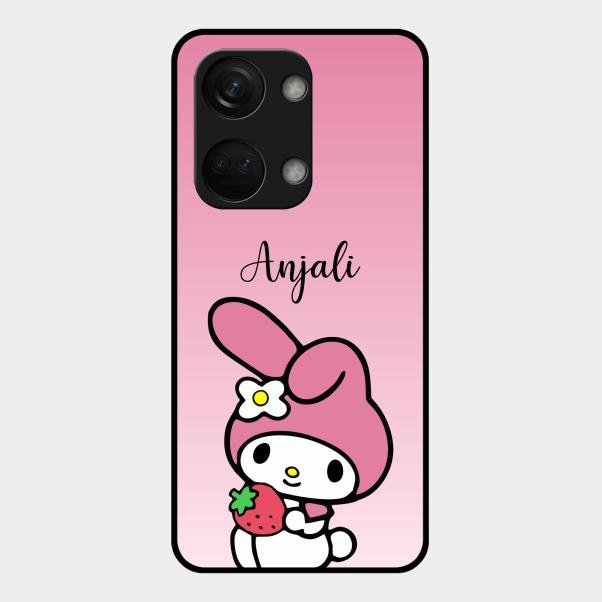 Pink Bunny Glass Case Cover For Oneplus Nord 3 5G