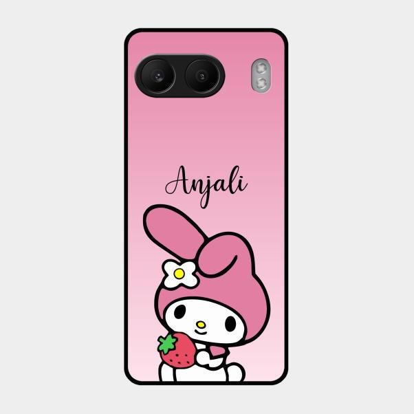 Pink Bunny Glass Case Cover For Oneplus Nord 4 5G