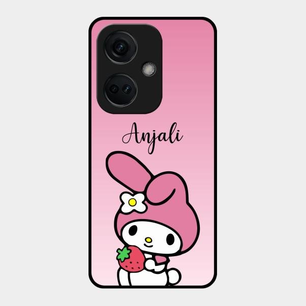 Pink Bunny Glass Case Cover For Oneplus Nord Ce 3 5G