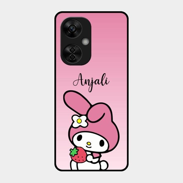 Pink Bunny Glass Case Cover For Oneplus Nord Ce 3 Lite 5G