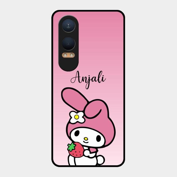 Pink Bunny Glass Case Cover For Oneplus Nord Ce 4 Lite 5G