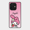 Pink Bunny Glass Case Cover For Oppo A3X 5G