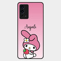 Pink Bunny Glass Case Cover For Oppo A55