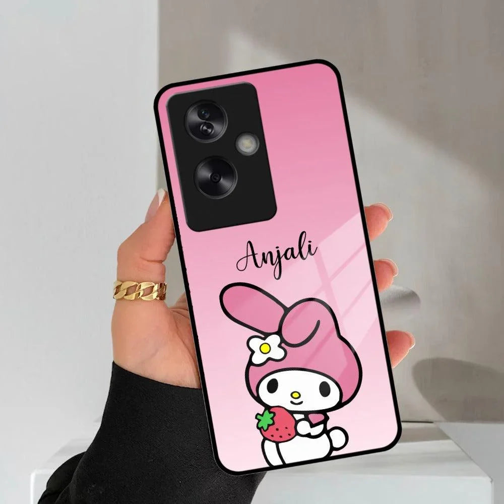 Pink Bunny Glass Case Cover For Oppo - ShopOnCliQ