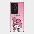 Pink Bunny Glass Case Cover For Oppo F25 Pro 5G