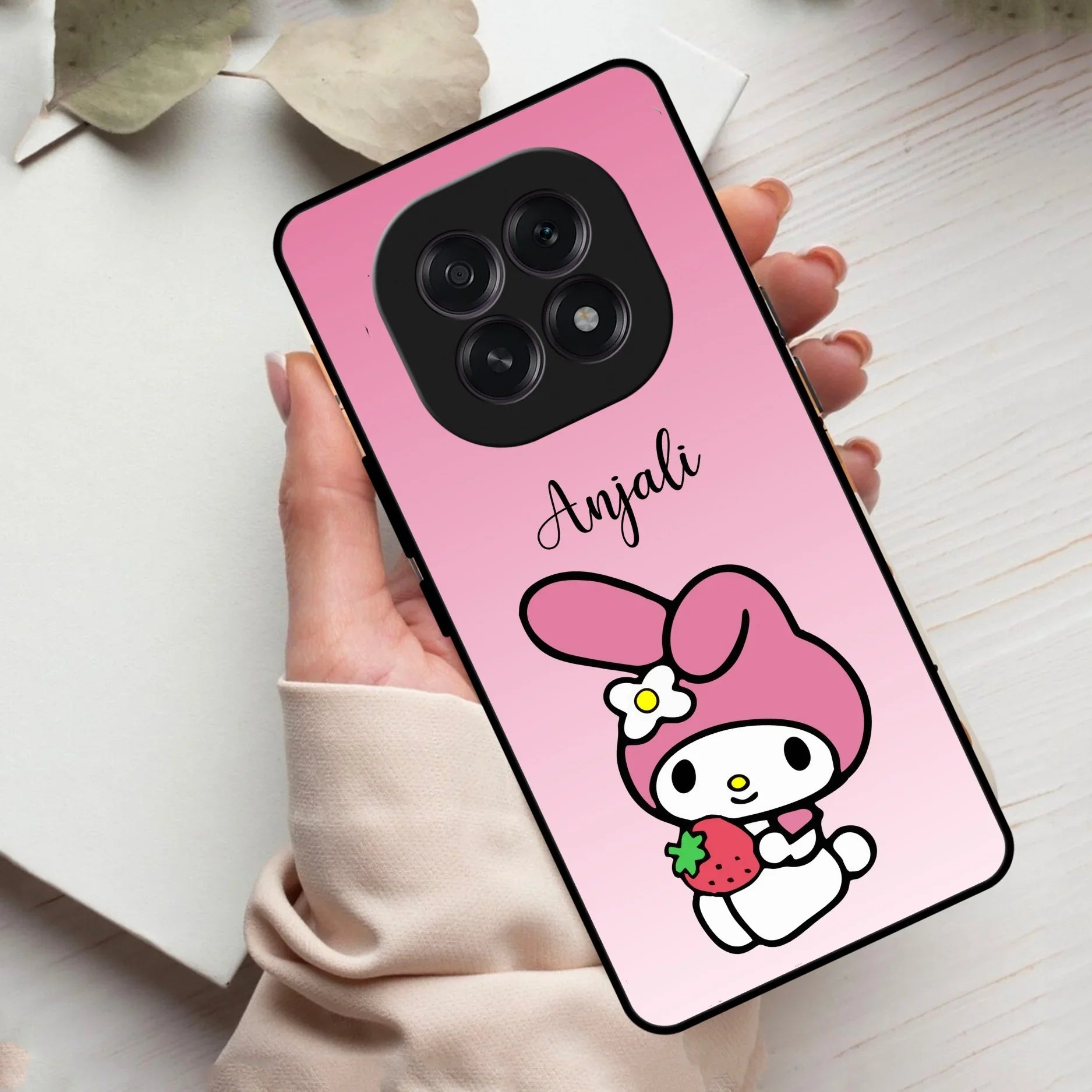 Pink Bunny Glass Case Cover For Oppo - ShopOnCliQ