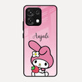 Pink Bunny Glass Case Cover For Oppo F31 5G