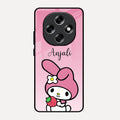 Pink Bunny Glass Case Cover For Oppo F31 Pro 5G