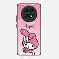 Pink Bunny Glass Case Cover For Oppo F31 Pro Plus 5G