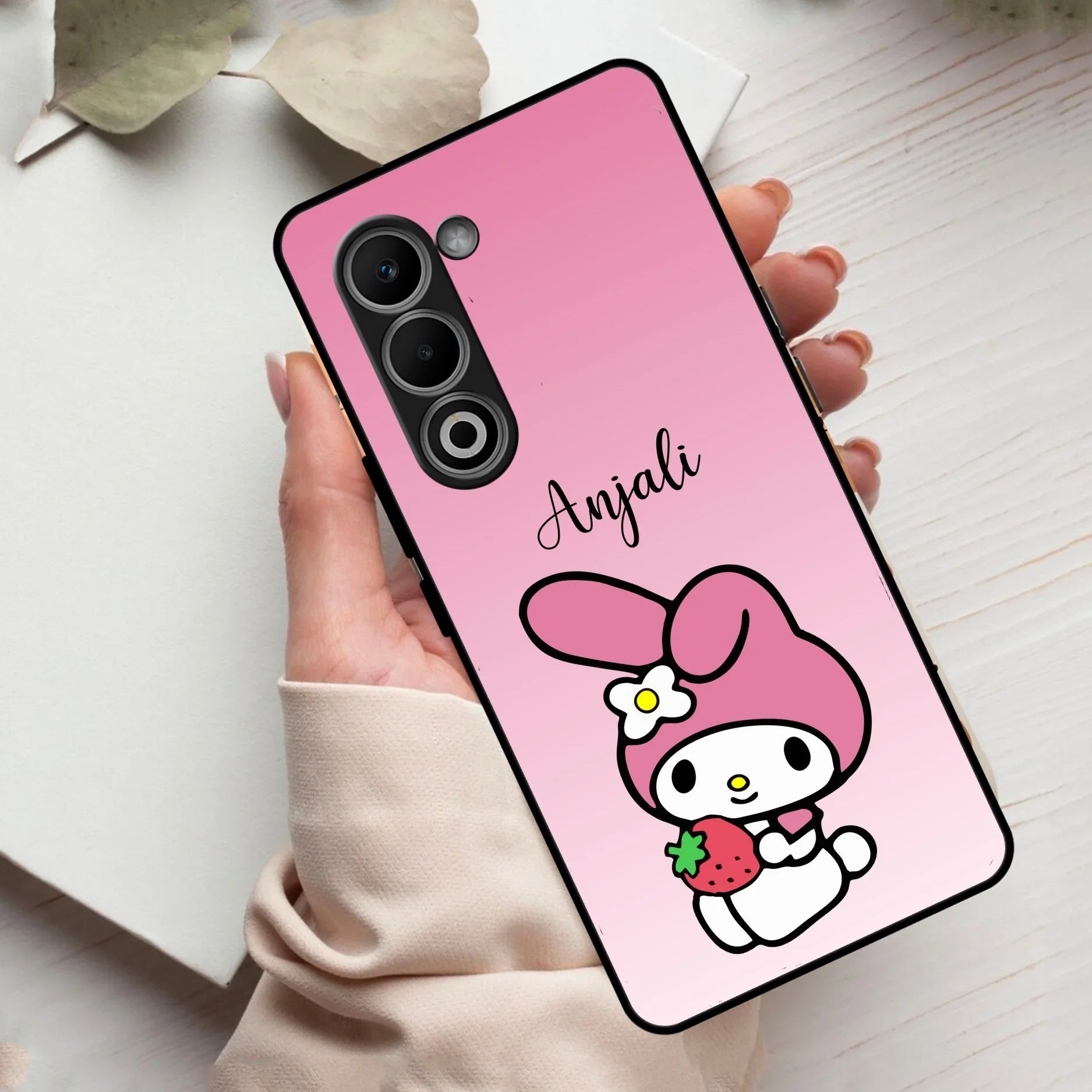 Pink Bunny Glass Case Cover For Oppo - ShopOnCliQ