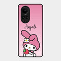 Pink Bunny Glass Case Cover For Oppo Reno 10 5G
