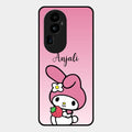 Pink Bunny Glass Case Cover For Oppo Reno 10 Pro Plus 5G