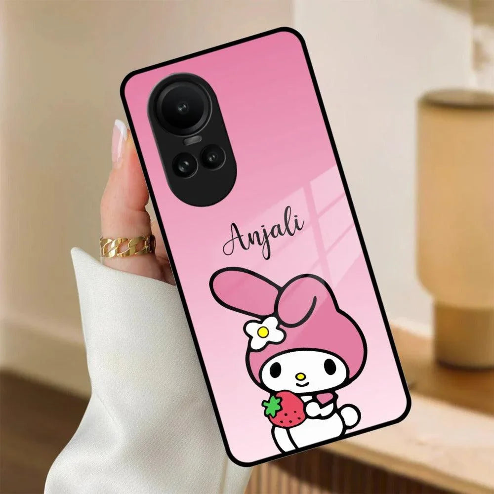 Pink Bunny Glass Case Cover For Oppo - ShopOnCliQ